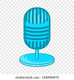 Retro microphone icon in cartoon style on a background for any web design 