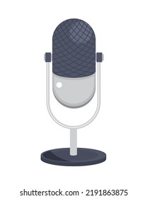 icono de micrófono retro aislado