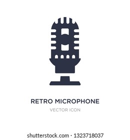 retro microphone icon on white background. Simple element illustration from Technology concept. retro microphone sign icon symbol design.