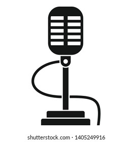 Retro microphone icon. Simple illustration of retro microphone vector icon for web design isolated on white background