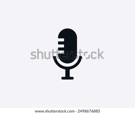 Retro microphone icon. Sound logo flat design. High quality black style vector illustrator.