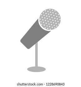 retro microphone icon - sound music illustration - voice record symbol