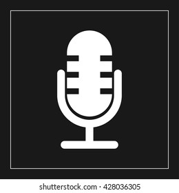 retro microphone icon. retro microphone vector illustration