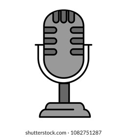retro microphone isolated icon