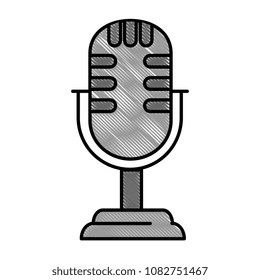 retro microphone isolated icon