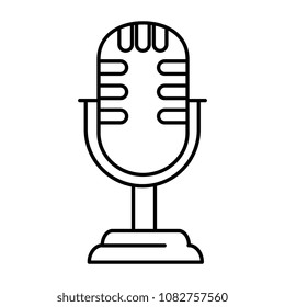 retro microphone isolated icon