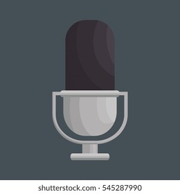 retro microphone isolated icon