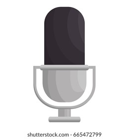 retro microphone isolated icon