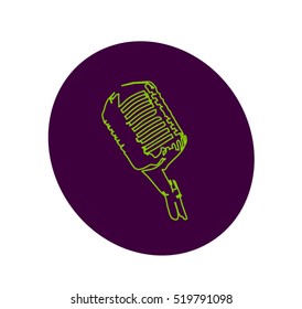 Retro microphone logo