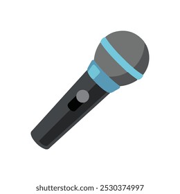 Retro Microphone or mike cartoon illustration sign.  Microphone or mic vector icon for app and websites. Microphones Vector illustraion. . 