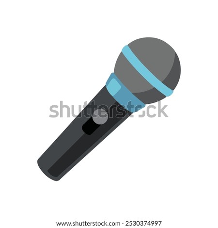 Retro Microphone or mike cartoon illustration sign.  Microphone or mic vector icon for app and websites. Microphones Vector illustraion. . 