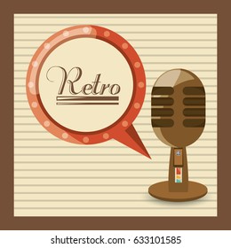 retro microphone music studio technology