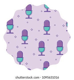 retro microphone pattern