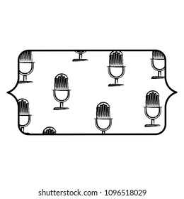 retro microphone pattern