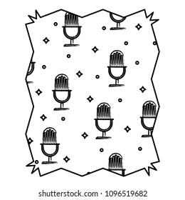 retro microphone pattern