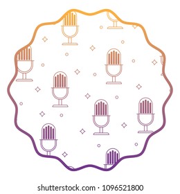 retro microphone pattern
