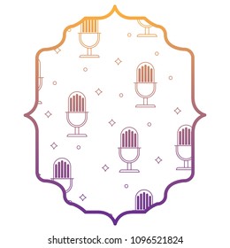 retro microphone pattern