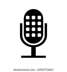 Retro-Mikrofon, Podcast-Symbol, Vektorgrafik trendy