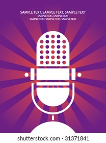 retro microphone poster