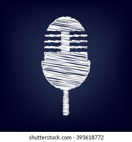Retro microphone sign