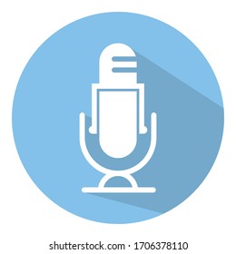 Retro microphone speaker / audio mic vector flat icons for apps or websites