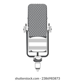 Retro microphone Stock vector Illustration