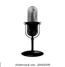 Retro microphone. Vector eps 10