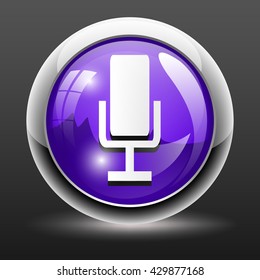 Retro microphone vector icon