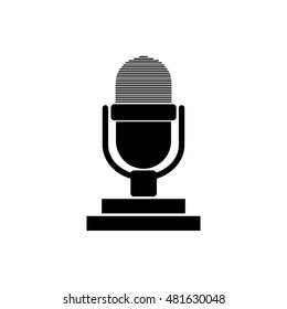 Retro microphone vector icon.