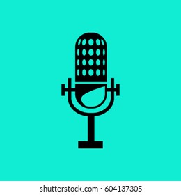 retro  microphone vector icon