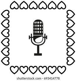 retro  microphone vector icon