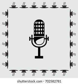 retro  microphone vector icon