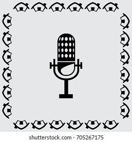 retro  microphone vector icon