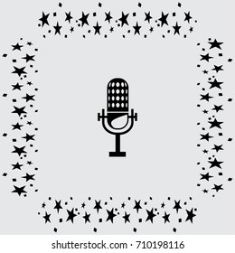 retro  microphone vector icon