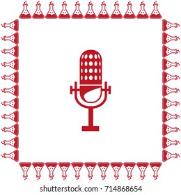 retro  microphone vector icon