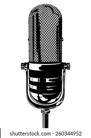 Retro microphone vector illustration