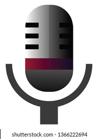 Retro microphone vector illustration on a white background