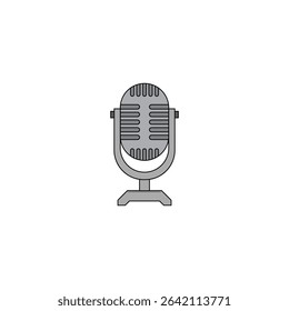 Retro Microphone for Vocal Recording Session