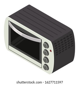 Retro microwave icon. Isometric of retro microwave vector icon for web design isolated on white background