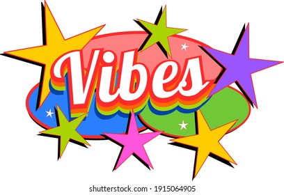 Retro mid-century modern vibes label