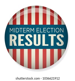 Retro Midterm Elections Vote & Election Pin Button / Badge