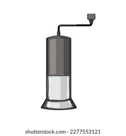 caricatura manual del molino de café retro. señal manual de molino de café retro. ilustración vectorial de símbolo aislado