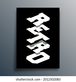 Retro minimal design for brochure, flyer cover, abstract background, poster, or other printing products. Vector illustration.