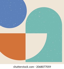 retro minimal mid century modern background vector illustration. modern scandinavian abstract art.
