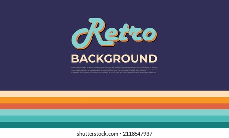 Retro minimalistic background with text and line. Trendy style for web page, background, poster, banner.