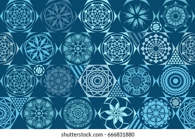 retro mint different vector seamless patterns. tiling. Endless texture can be used for wallpaper, pattern fills, web page background,surface textures. Set of monochrome geometric ornaments. vintage 