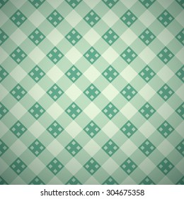 Retro mint and emerald vector pattern. Endless texture can be used for wallpaper, pattern fill, web page background, surface texture. Shabby vintage geometric ornament.