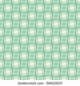 Retro mint and emerald vector seamless pattern. Endless texture can be used for wallpaper, pattern fill, web page background, surface texture. Shabby vintage geometric ornament.