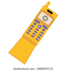 Icono de teléfono móvil retro. Ilustración plana del icono vectorial del teléfono móvil para el diseño web