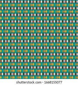 patrón vectorial sin fisuras de diamante retro moteado